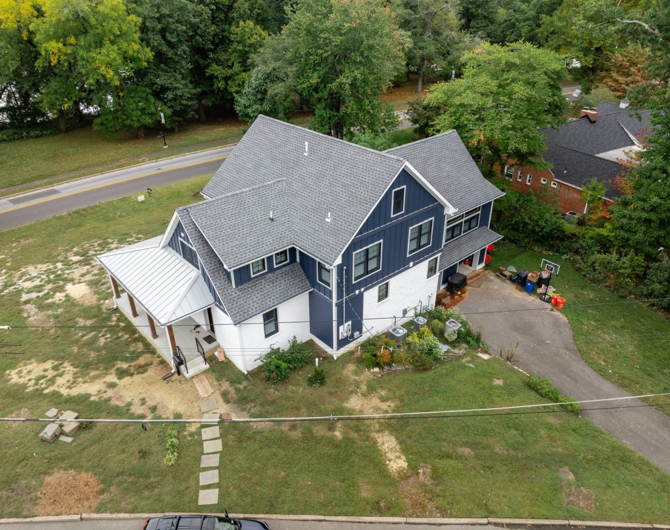 Professional roofing team at work in New Jersey.