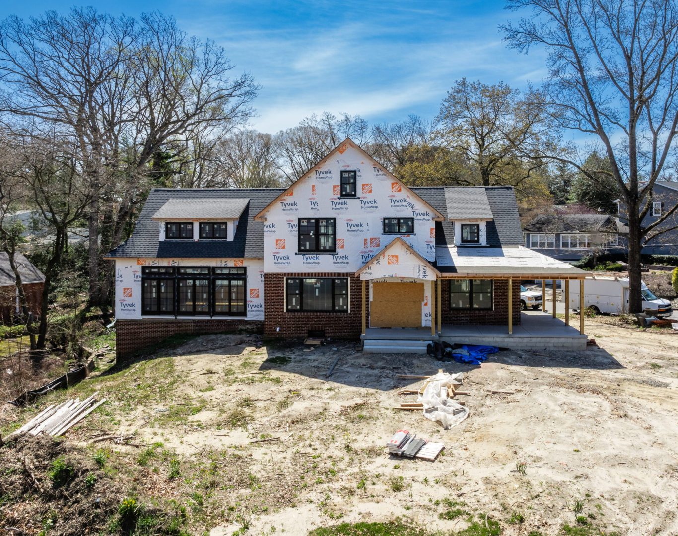 Skilled team constructing a home addition in New Jersey.